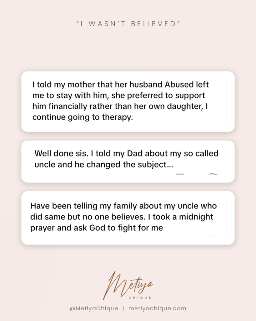 Why do abuse survivors stay silent? TikTok comments 1