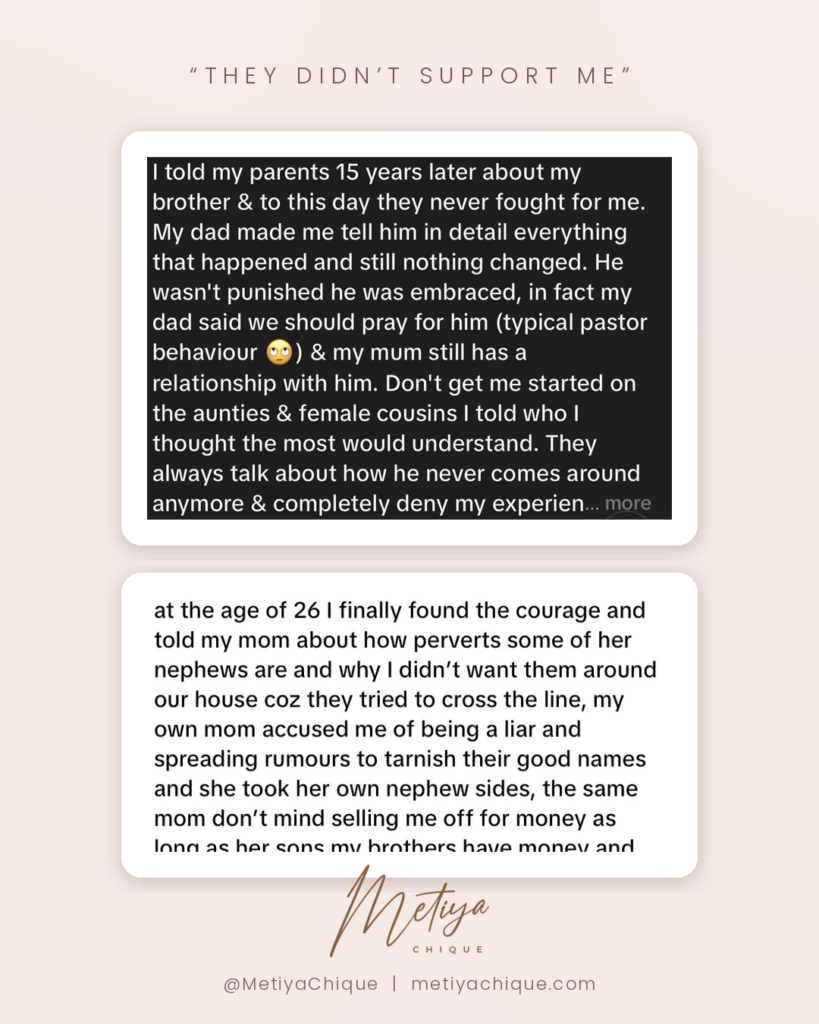 Why do abuse survivors stay silent? They are not believed