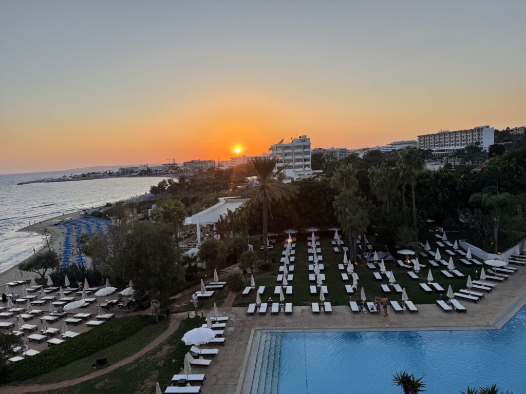 Grecian Sands location photo sunset